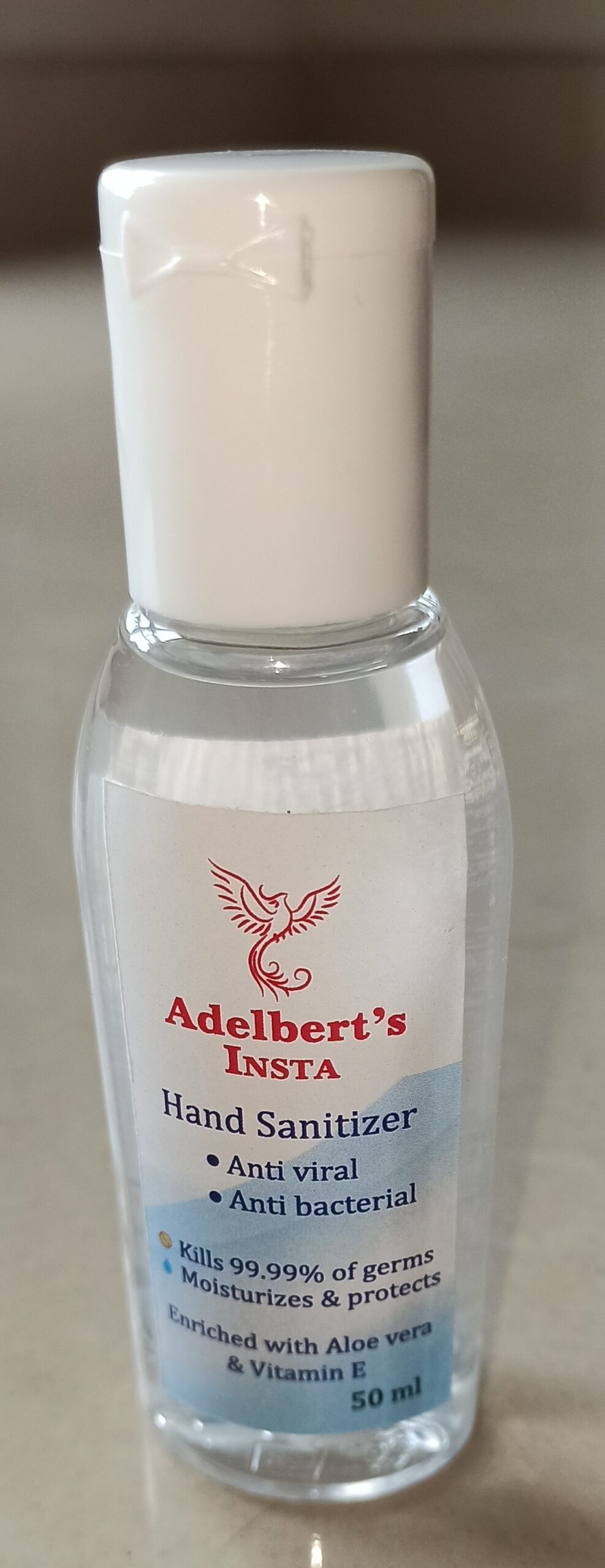 Adelberts Insta Hand Sanitizer front side